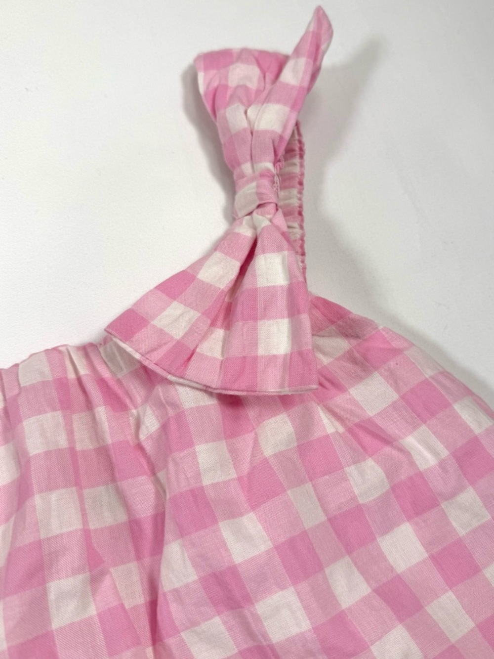 NICOLE MILLER Girls Gingham Bow Bubble Top‎ Size 5 Preppy Cottagecore Summer - Picture 7 of 9
